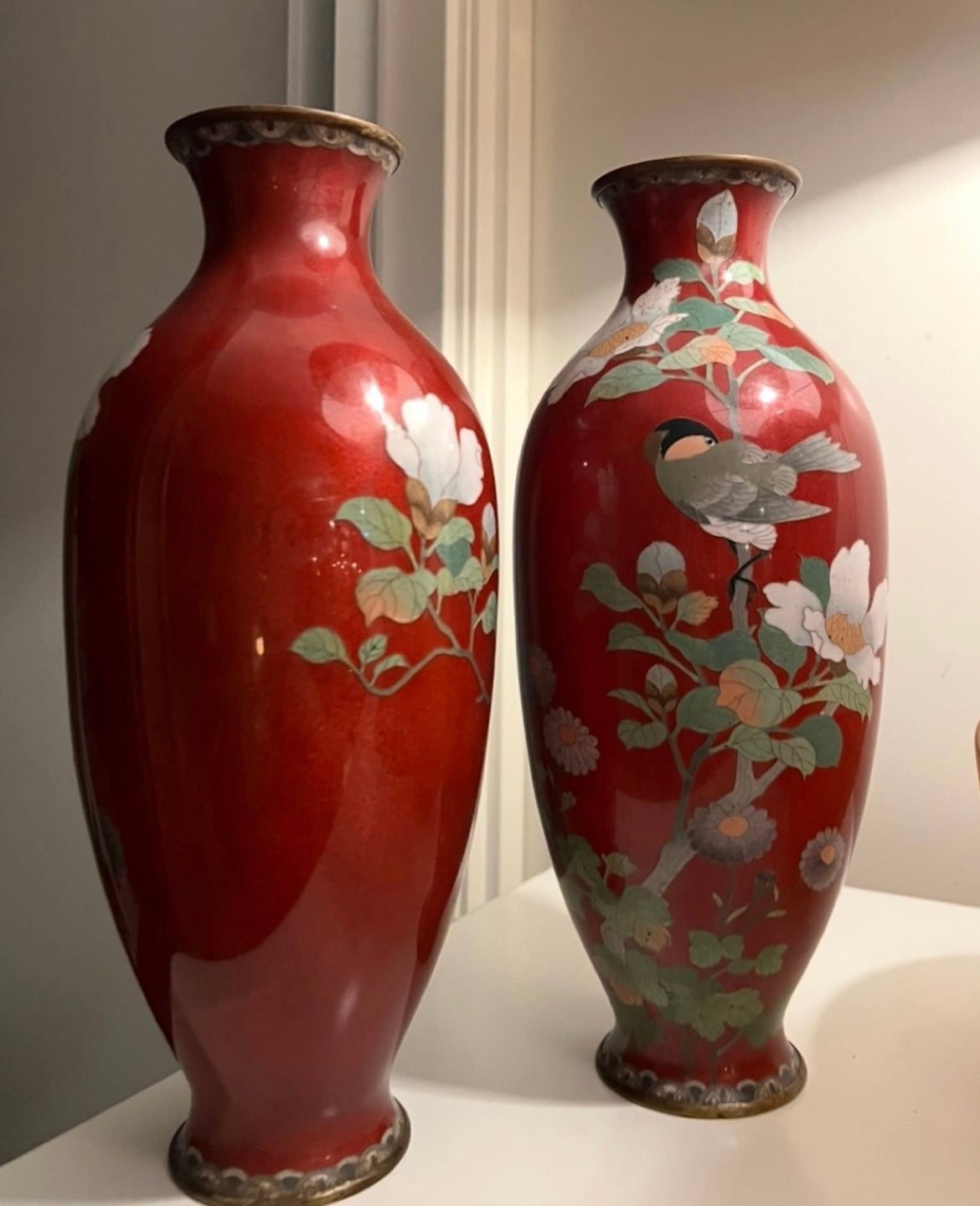 Cloisonné Vaser - Qing Province Japan