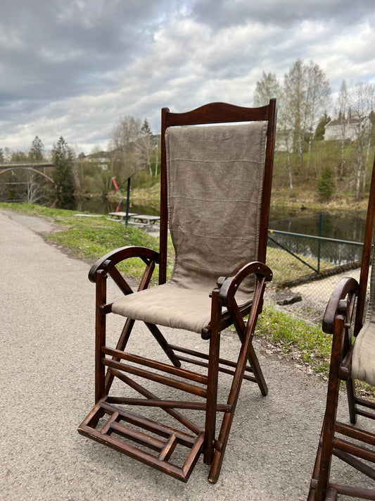 French - Folding chair teak