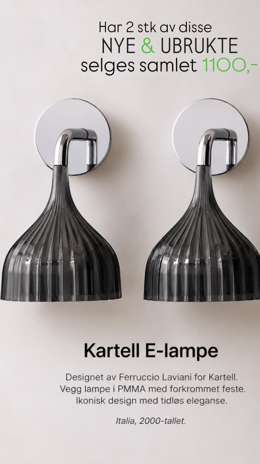Vegglamper fra Kartell - Kvalitetsbrukt Møbel fra Hjembruket AS på Hjembruket