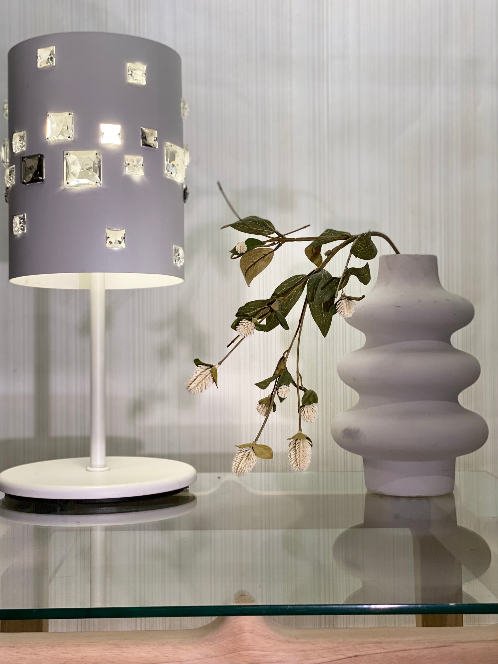 Bordlampe- Krystall Iglo - Kvalitetsbrukt Møbel fra Hjembruket AS på Hjembruket