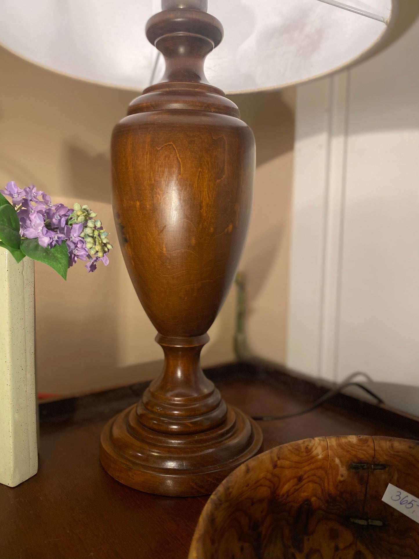 Bordlampe Linen Wood