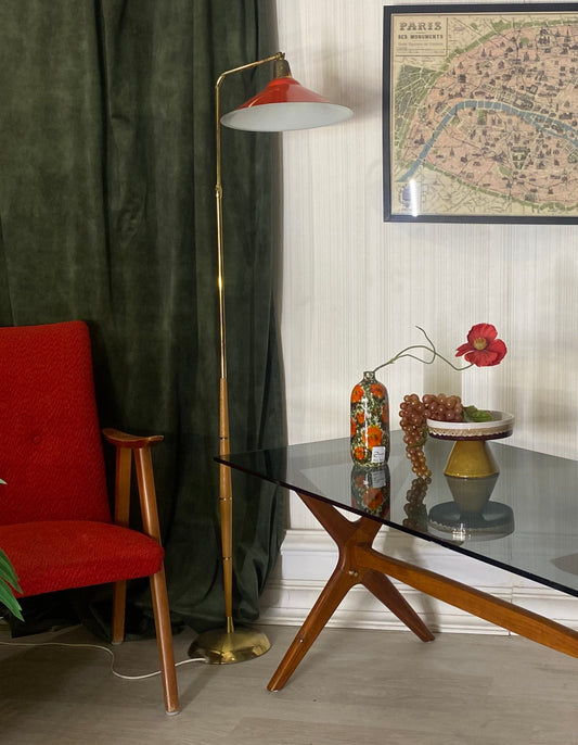 Stålampe- Mid Century - Kvalitetsbrukt Møbel fra Hjembruket AS på Hjembruket