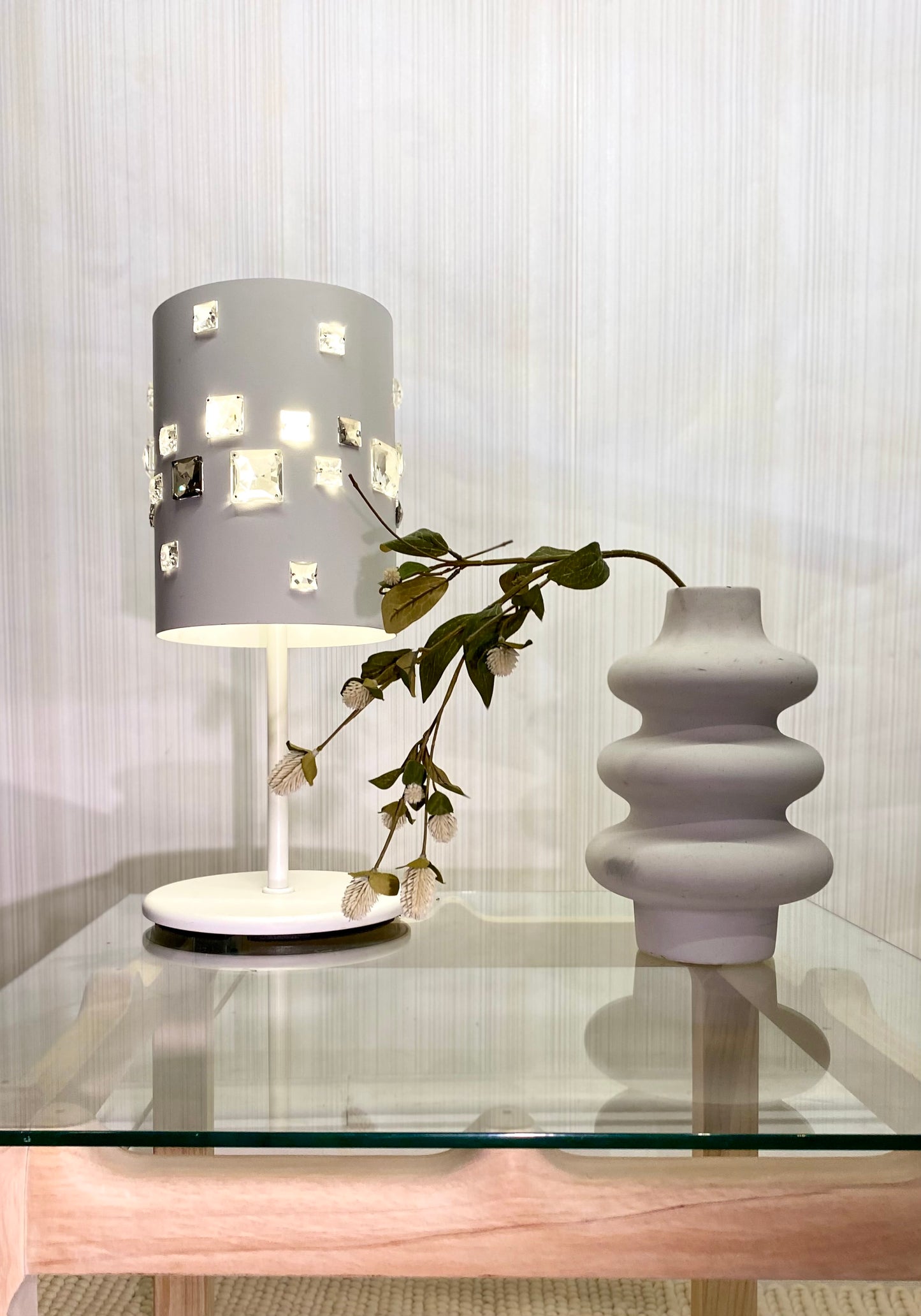 Bordlampe- Krystall Iglo - Kvalitetsbrukt Møbel fra Hjembruket AS på Hjembruket