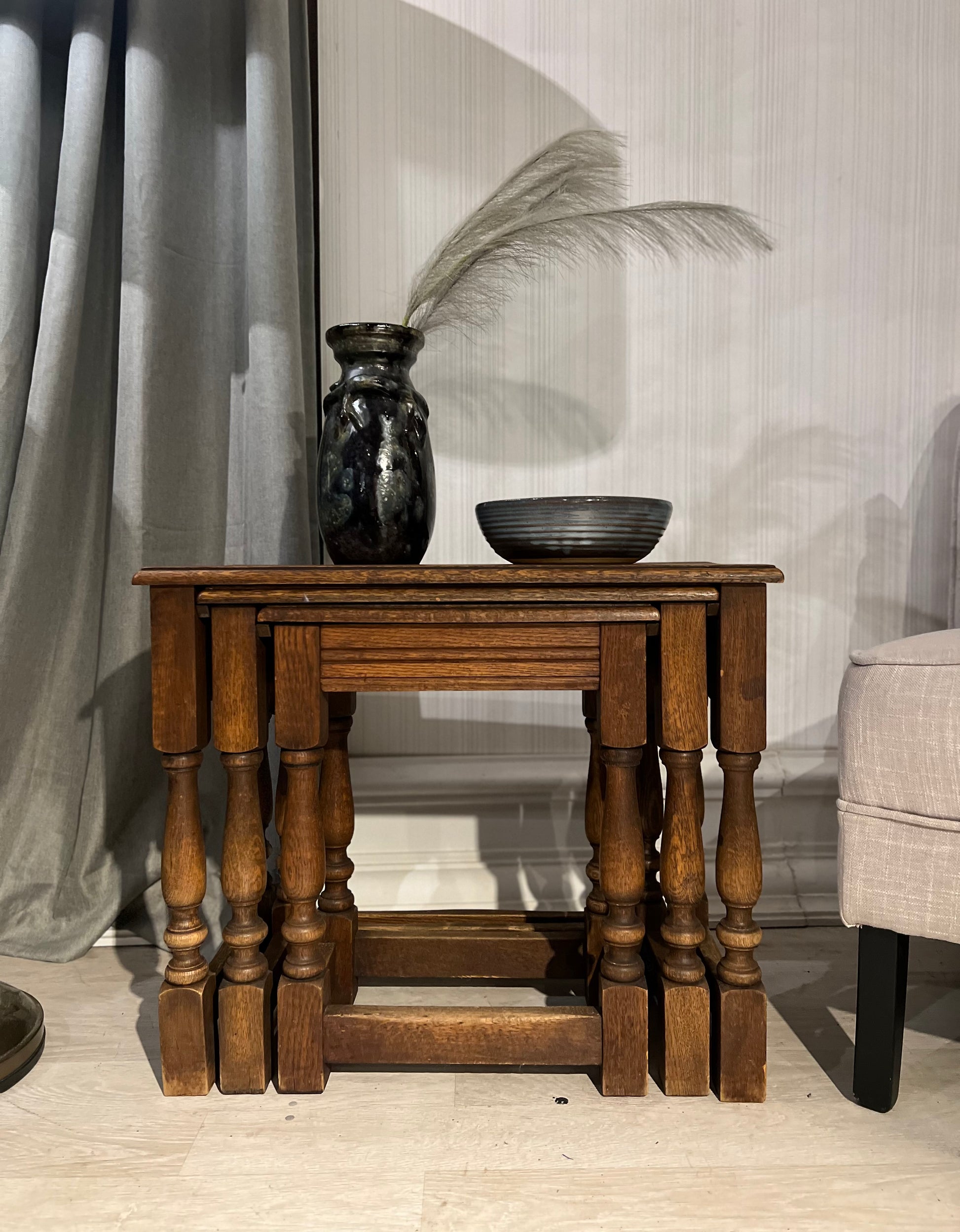 Settebord Eik 1900-tallet - Kvalitetsbrukt Møbel fra Hjembruket AS på Hjembruket