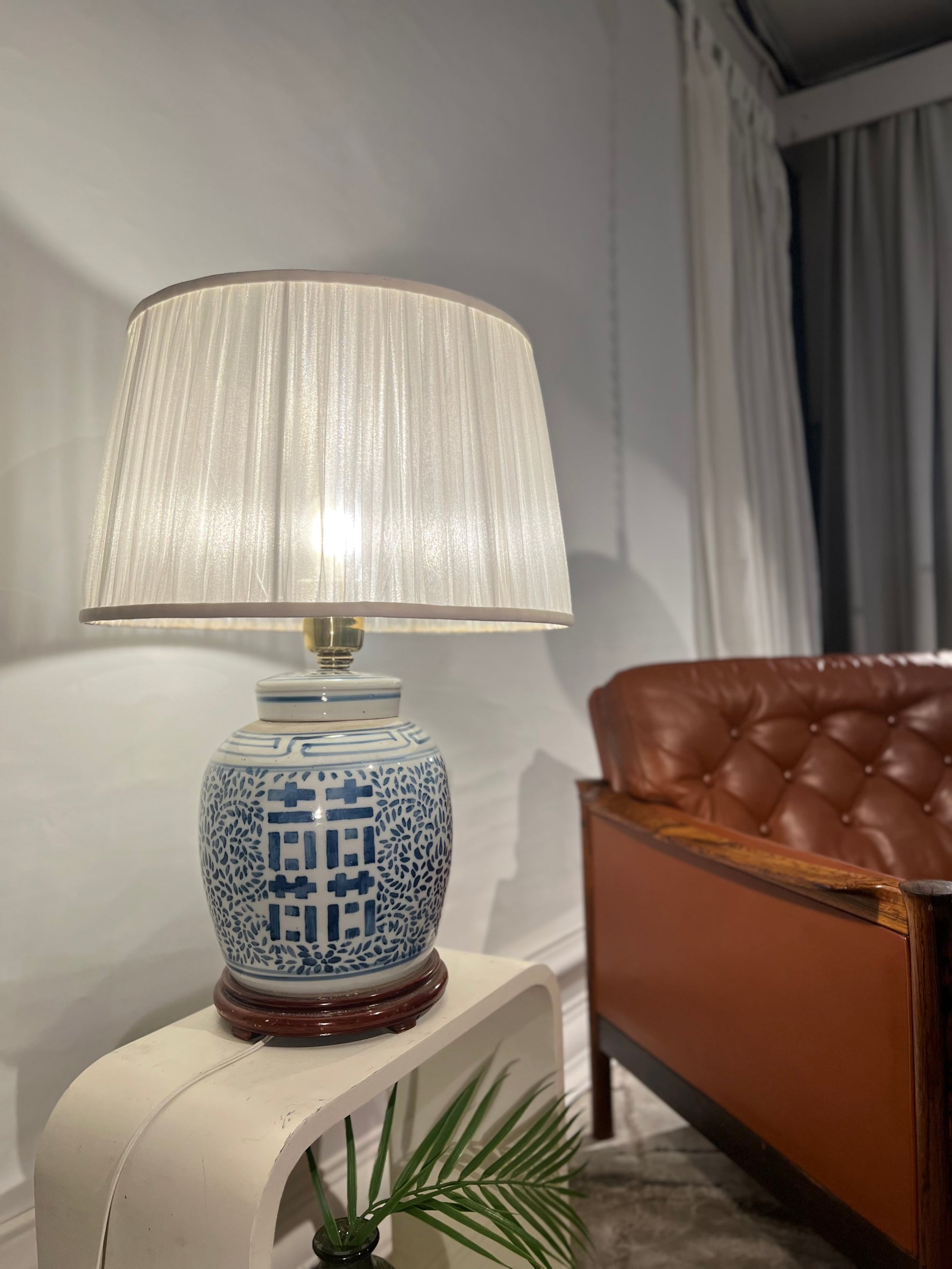 Bordlampe - Keramikk - Asian style - Kvalitetsbrukt Møbel fra Hjembruket AS på Hjembruket