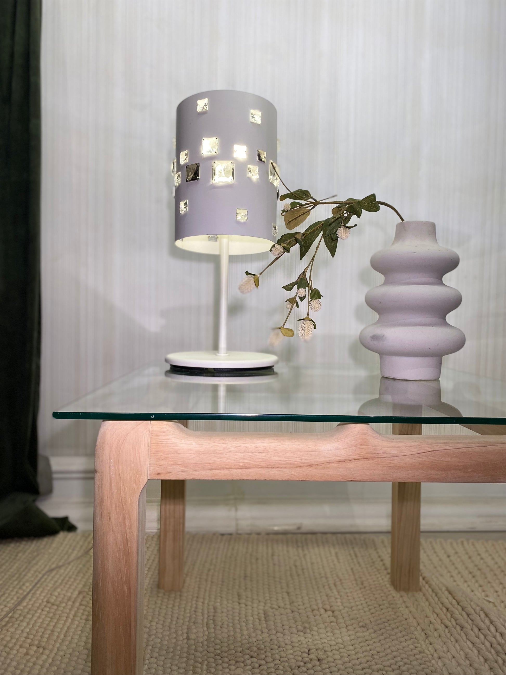 Bordlampe- Krystall Iglo - Kvalitetsbrukt Møbel fra Hjembruket AS på Hjembruket
