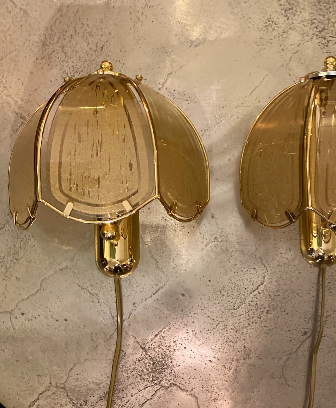 Hollywood Regency vegglamper - Kvalitetsbrukt Møbel fra Hjembruket AS på Hjembruket