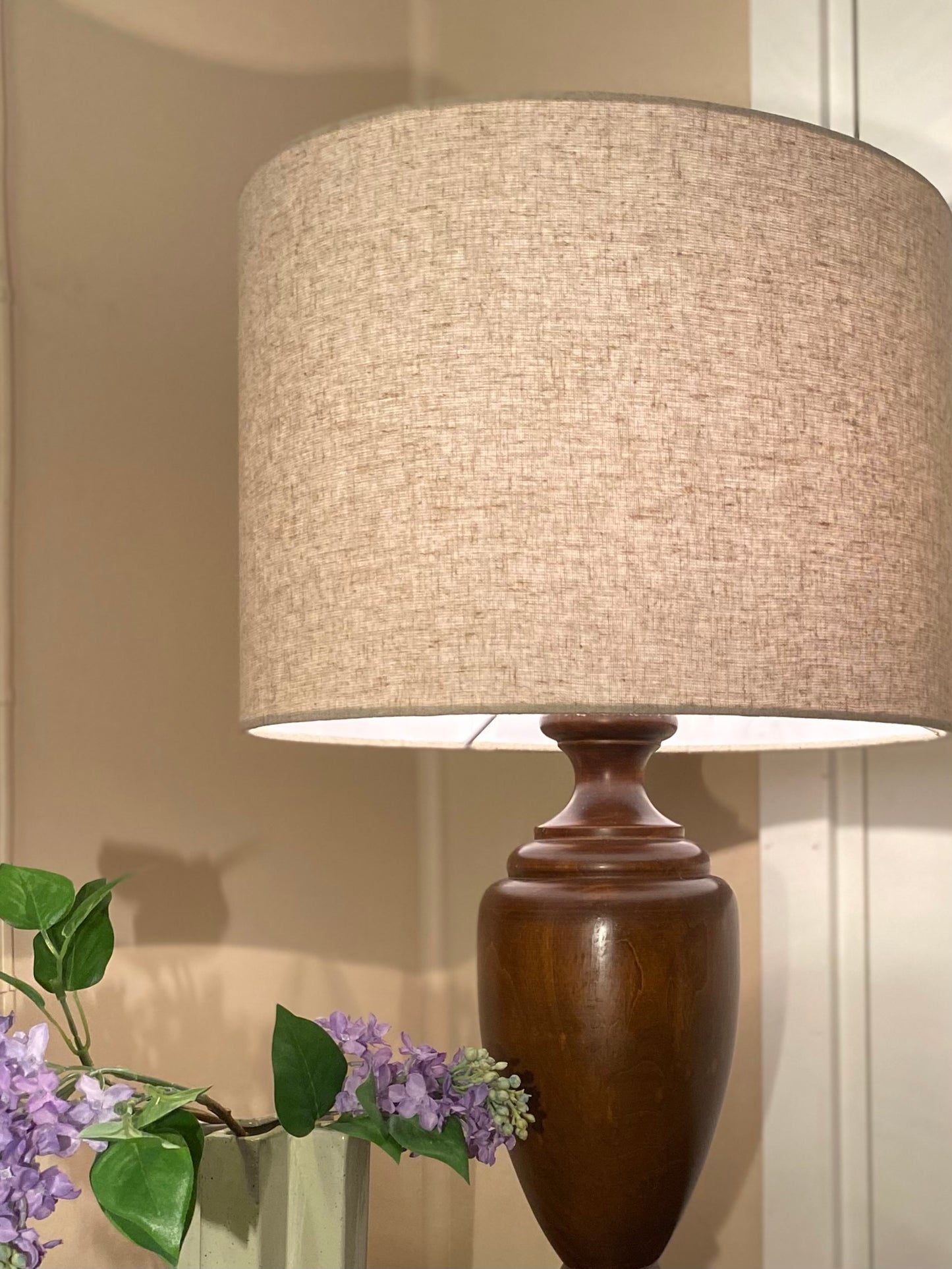 Bordlampe Linen Wood