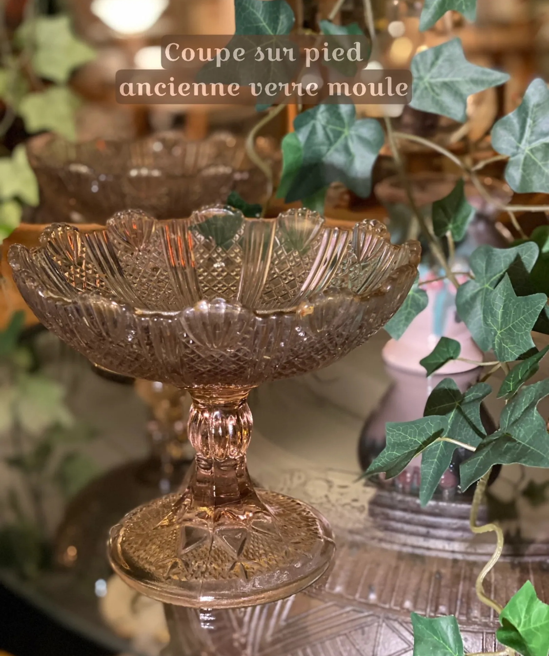 Vintage stettefat pressglass - Kvalitetsbrukt Møbel fra Hjembruket AS på Hjembruket