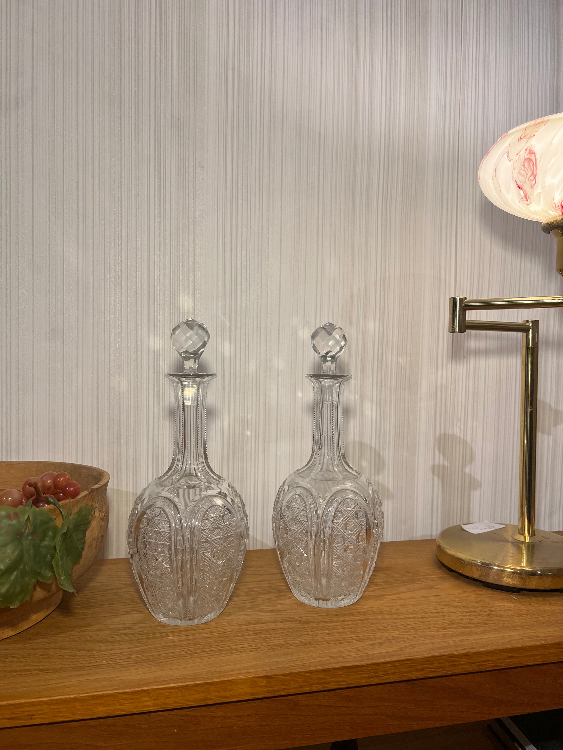 Karafler - Krystall - Kvalitetsbrukt Møbel fra Hjembruket AS på Hjembruket