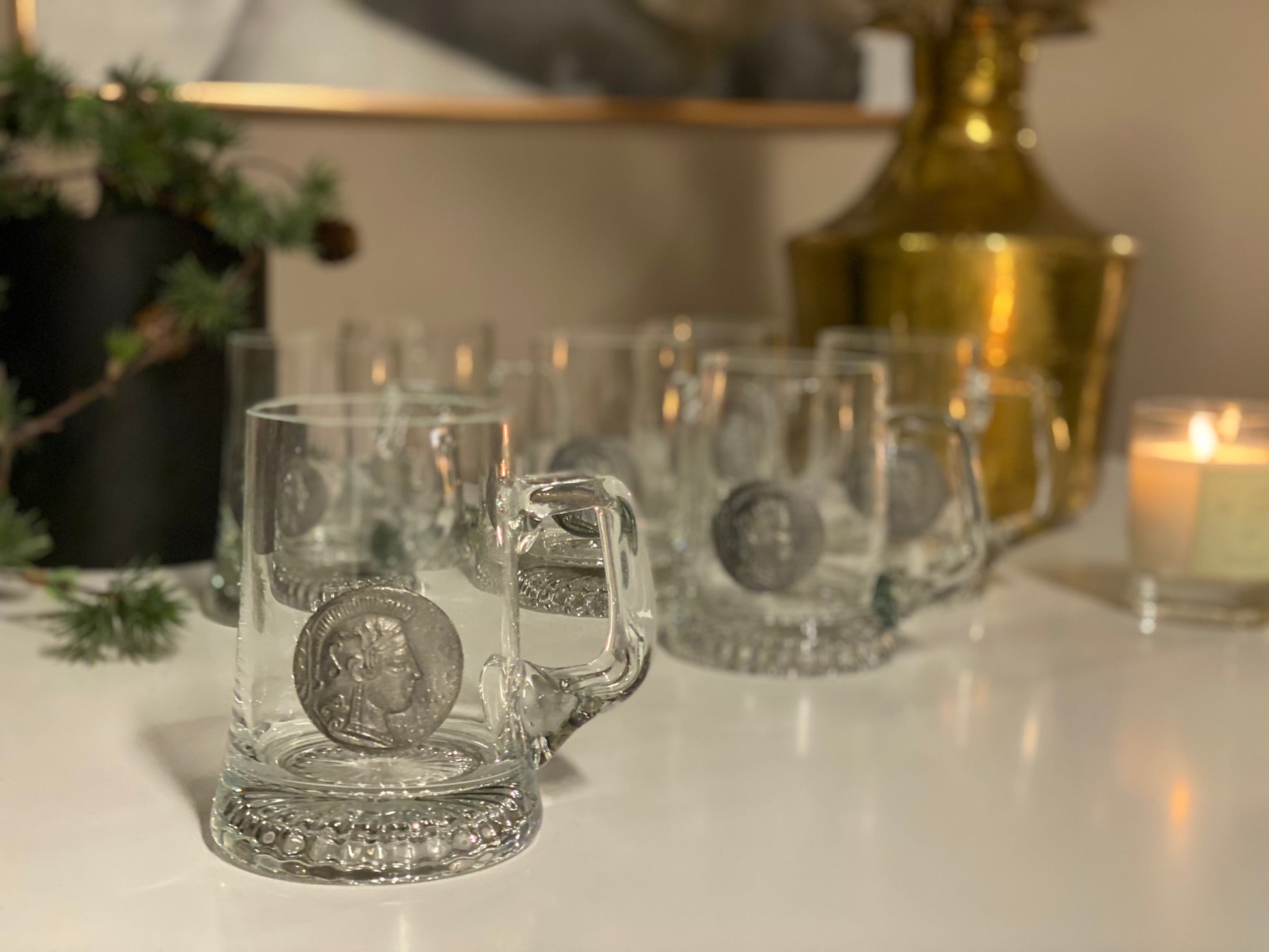 1970’s Rastal ølkurs med tinnmynt. - Kvalitetsbrukt Møbel fra Hjembruket på Hjembruket