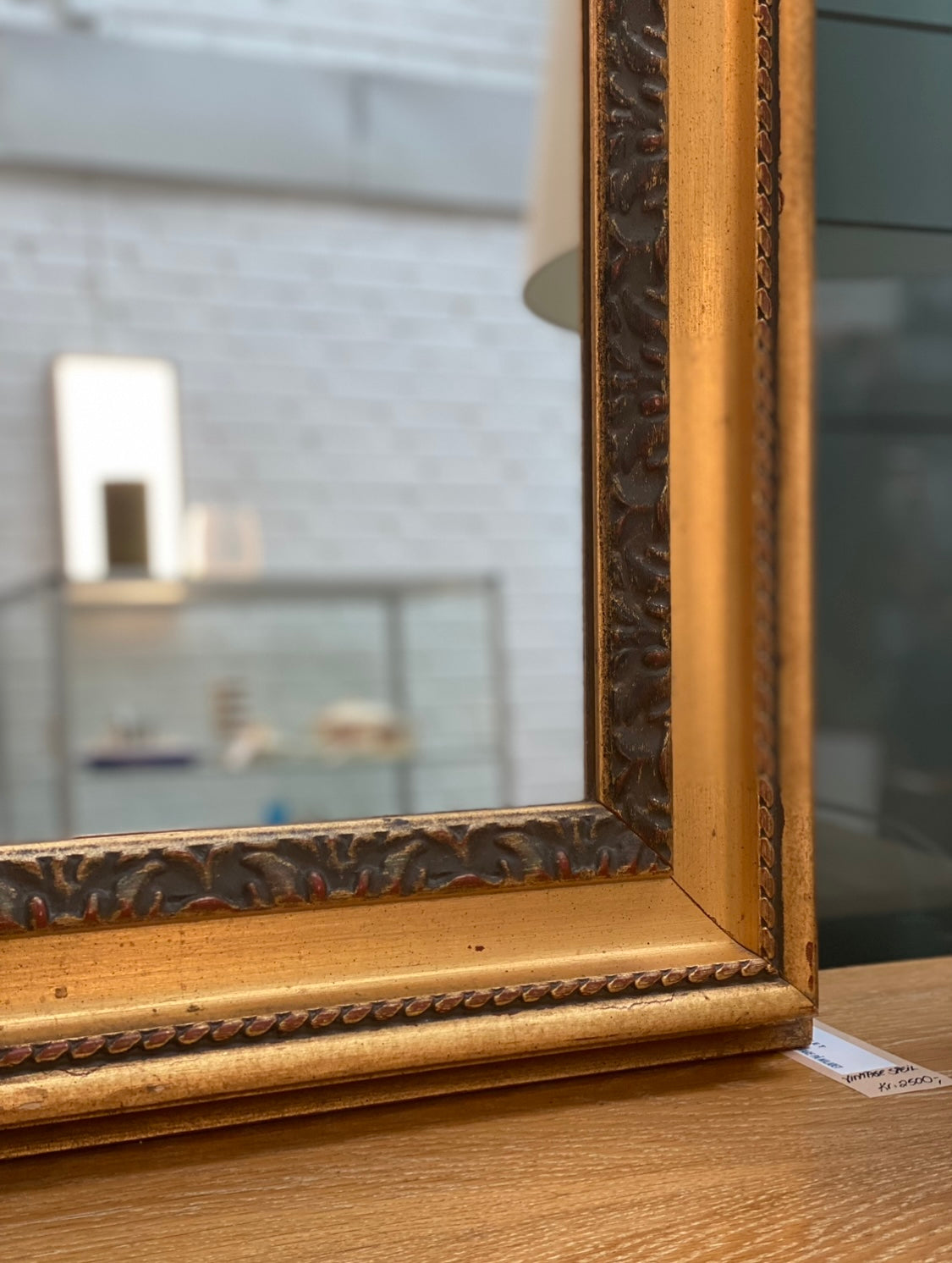 Vintage speil gull - Kvalitetsbrukt Møbel fra Hjembruket på Hjembruket