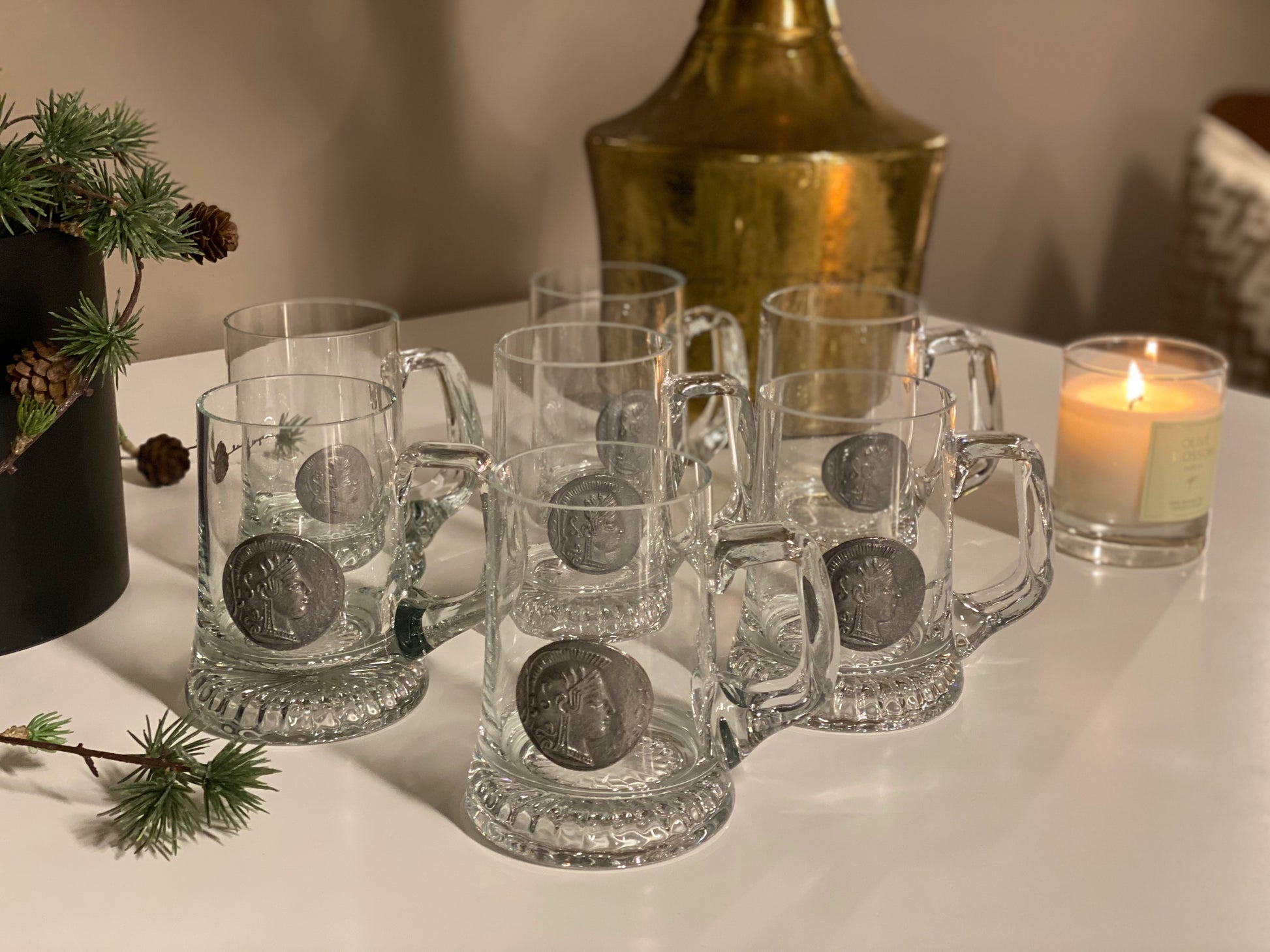 1970’s Rastal ølkurs med tinnmynt. - Kvalitetsbrukt Møbel fra Hjembruket på Hjembruket
